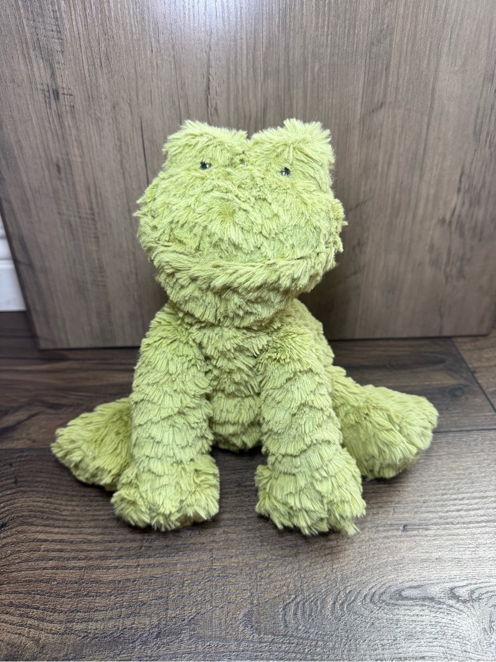 Jellycat Rare Retired Fuddlewuddle Green Frog Soft Fur Plush
